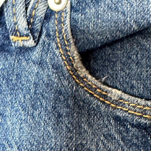 Good American Classic Raw Hem High Rise Jeans Skinnyish Fit Blue940 0/25 NWT - Picture 3 of 13